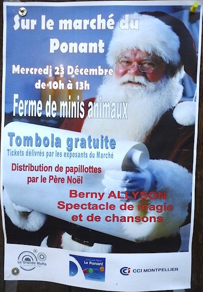 Affiche annonçant le marché de Noël