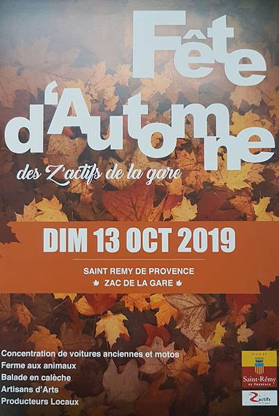 Affiche fête d'automne avec lien interne de la page Facebook des Z'actifs